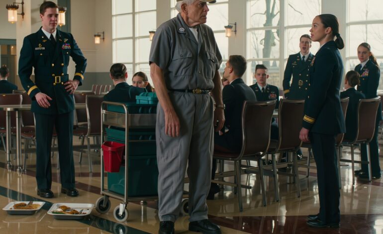 Az egész akadémia megtanulta, hogy ne kelljen a seprűs, csendes férfi mellett elnéznie. Napkeltekor már kitakarította a kőfolyosókat, kifényesítette az üvegvitrineket, és eltűnt egy olyan hely hátterében, ahol szerették a fényesre csiszolt cipőket, az éles tisztelgéseket és a tökéletes megjelenést. Aztán egy reggel, kadétok és rangidős tisztek sorai előtt egy látogató tábornok elsétált a pódium mellett, megállt a szürke egyenruhás gondnok mellett, és úgy tisztelgett neki, mintha a teremben mindenki elfelejtette volna, hogyan kell lélegezni. – Hírek