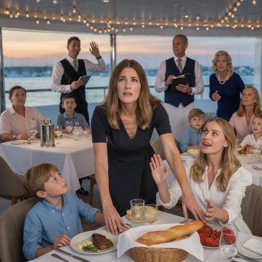 „Nie zamawialiśmy dla twojego syna” – powiedziała moja siostra, podając mu koszyk z pieczywem, podczas gdy jej dzieci jadły steki za 120 dolarów i deser. Tata dodał: „Powinnaś była mu coś spakować”. Uśmiechnęłam się tylko i powiedziałam: „Zanotowałam”. Kiedy kelner wrócił, wstałam i oznajmiłam…