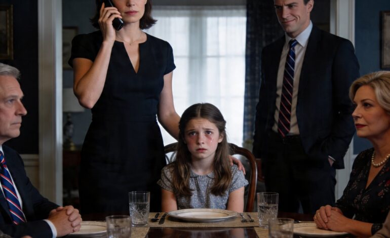 Egy családi vacsora alatt a sógorom úgy pofon vágta a 10 éves lányomat, hogy kiesett a székéből. Az anyja vigyorogva azt mondta: „Ezt érdemlik a kölykök.” Az asztalnál mindenki csendben maradt. Nem sikítottam, és nem vitatkoztam… Egyszerűen csak odahívtam valakit. Tíz perccel később… – Történet