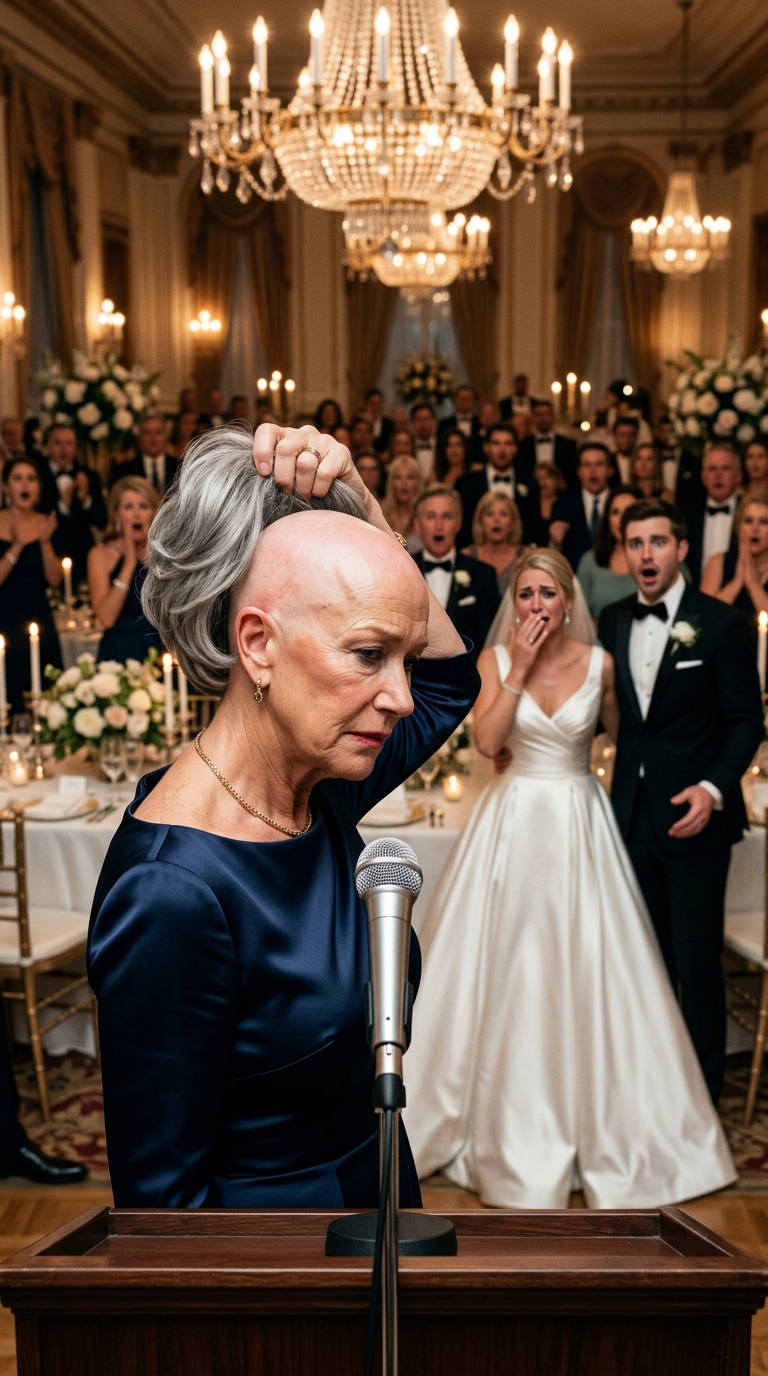 Obudziłam się łysa w dniu ślubu mojego syna. Moja synowa zostawiła mi liścik: „Teraz wyglądasz tak, jak… Wiadomości