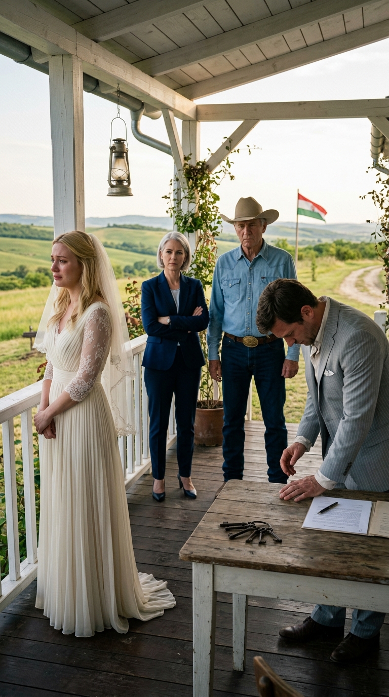Lánya houstoni esküvőjén Clifford nem volt hajlandó átadni a ranch kulcsait – ekkor veje azt mondta: „Megcsinálhatjuk ezt a könnyebbik úton is, meg a nehezebbik úton is”, de egyetlen halk telefonhívás hat idegent hozott fekete terepjárókkal Texasba, és leleplezte az igazságot arról, hogy kié valójában a föld, és miért tűnt el a vőlegény magabiztos mosolya, mielőtt a papírok az asztalra kerültek volna.