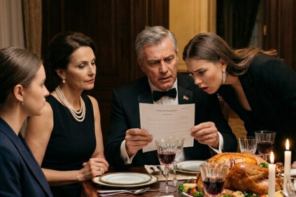 Mój ojciec wzniósł toast w Święto Dziękczynienia i powiedział: „Przynajmniej Laura stała się kimś”. Wszyscy się śmiali, a ja siedziałam na drugim końcu stołu w znoszonych butach i cienkim płaszczu, udając, że wciąż potrzebuję ich aprobaty. Moja siostra uśmiechała się, jakby zdobyła rodzinę na zawsze. Mama nawet na mnie nie spojrzała. Wtedy tata zapytał: „Noro, nadal zajmujesz się tym małym mieszkankiem?”. Sięgnęłam do torby, wsunęłam jeden dokument między sos żurawinowy a kieliszki do wina i patrzyłam, jak w pokoju zapada cisza. Bo dom, w którym jedli… był mój.